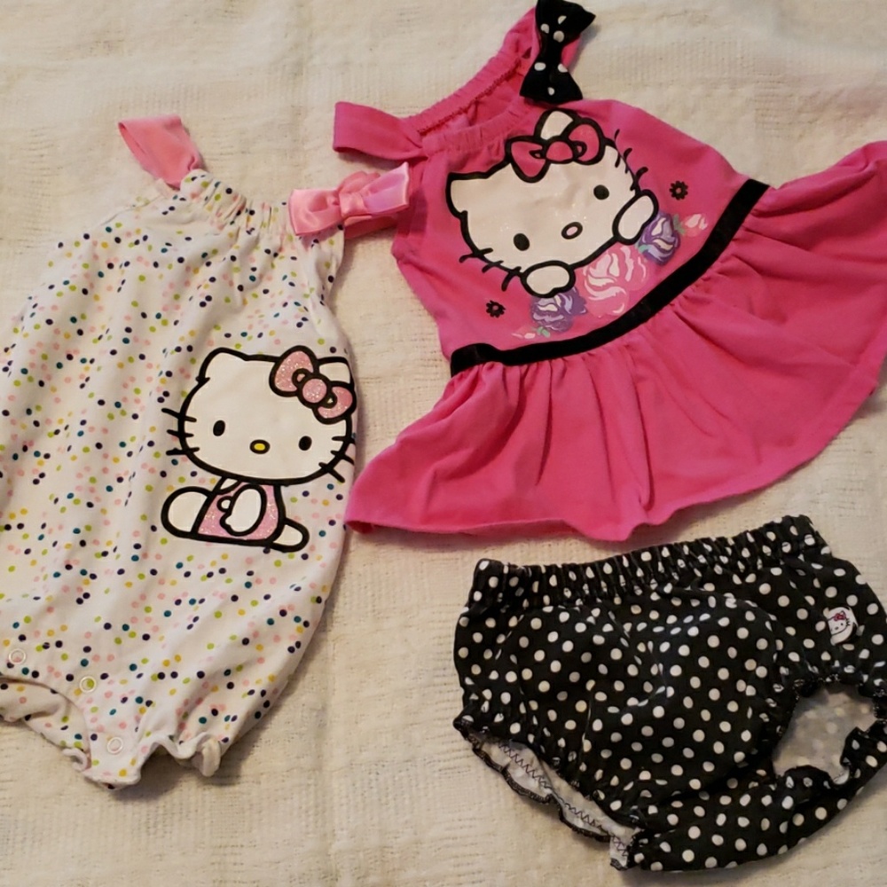 Hello Kitty 2 piece outfit and romper